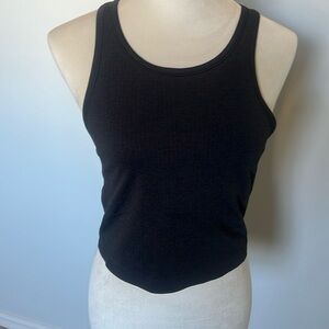 Lululemon Ebb to Street Crop Tank Black sz 8